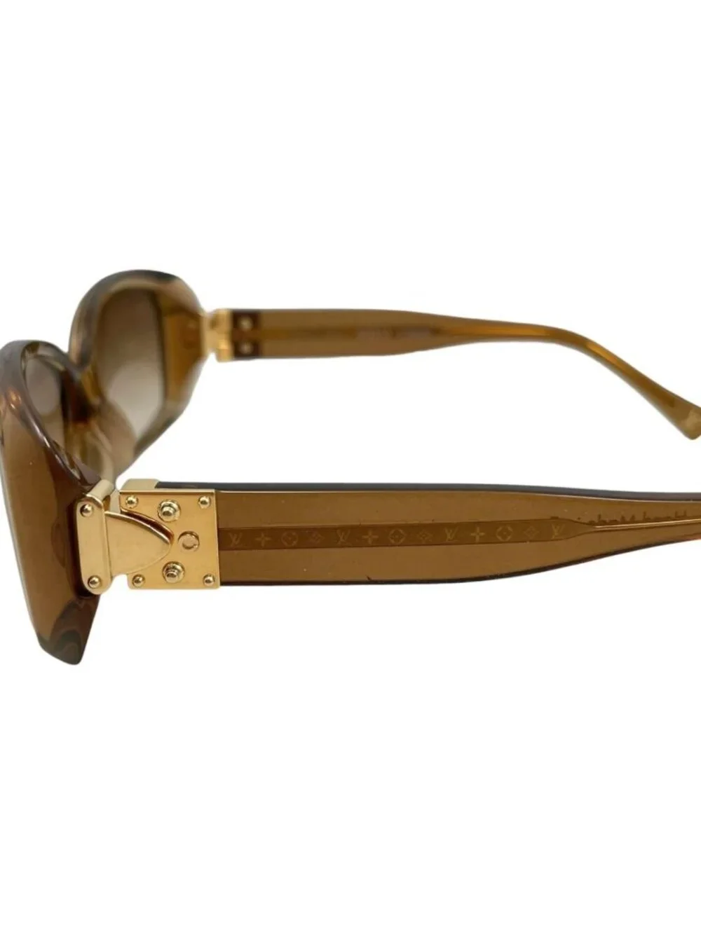 Louis Vuitton Sunglasses Spson GM Monogram Flower Lame Brown Eyewear